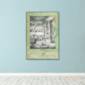 De kruising van Voltaire bij de theaterfrancais Canvas Afdruk (Insitu (Houten vloer))