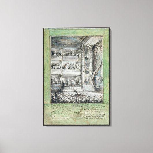 De kruising van Voltaire bij de theaterfrancais Canvas Afdruk (Voorkant)