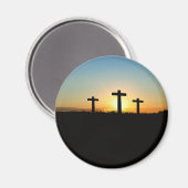 De kruisingen van de kroonkalk bij zonsondergang magneet (Voorkant / Achterkant)