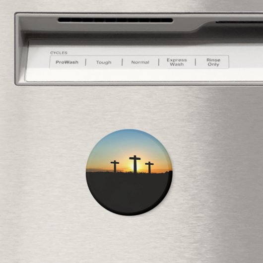 De kruisingen van de kroonkalk bij zonsondergang magneet (Insitu (Vaatwasser))