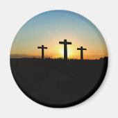 De kruisingen van de kroonkalk bij zonsondergang magneet (Voorkant)