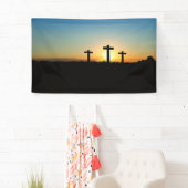 De kruisingen van de kroonkalk bij zonsondergang spandoek (Insitu)
