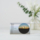 De kruisingen van de kroonkalk bij zonsondergang visitekaartje (Staand voorkant)