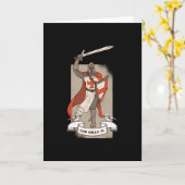 De kruisleider Khight Templar Warrior van God Kaart (Gele Bloem)