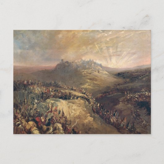 De kruisvaarders voor Jeruzalem Briefkaart (Voorkant)