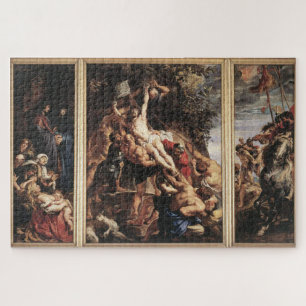 De kruisverheffing door Peter Paul Rubens Legpuzzel