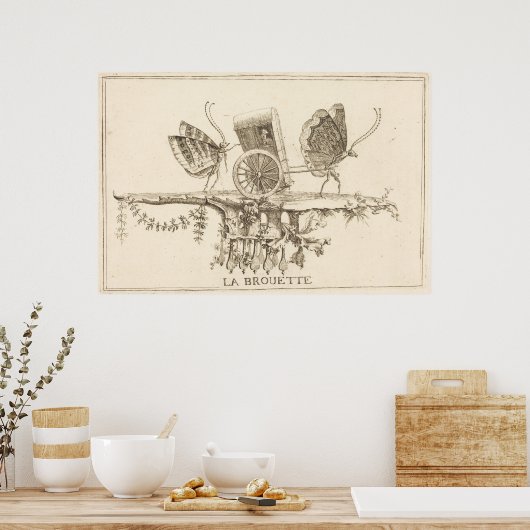 De kruiwagen, in of na 1756 poster (Keuken)