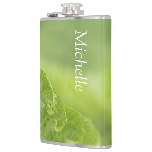 De krullende Bladeren van de Varen, Groen, Vage Heupfles (Links)