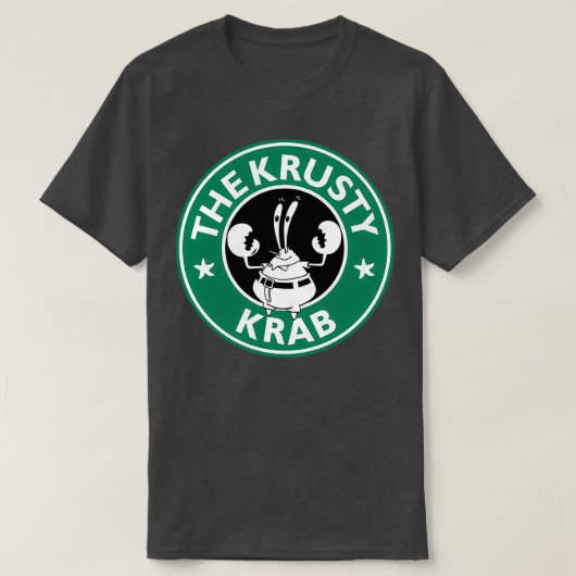 DE KRUSTY KRAB COFFEE PARODY T-SHIRT (Design voorkant)