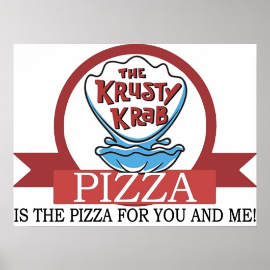 De Krusty Krab Pizza Poster (Voorkant)