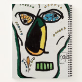 De kubistische dag van het Dead Skull Spiral Notit Notitieboek (Achterkant)