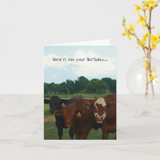 De kudde het was Uw Kaart van de Koe van de (Gele Bloem)