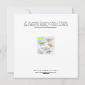 De kudde van kleine vogels feestdagenkaart (Achterkant)