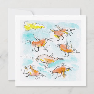 De kudde van kleine vogels feestdagenkaart