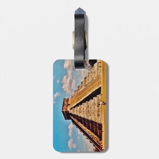 De Kukulkan-piramide Bagagelabel (Achterkant verticaal)