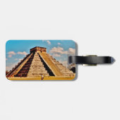 De Kukulkan-piramide Bagagelabel (Achterkant horizontaal)