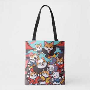 De Kung-Fu kat is spectaculair Tote Bag