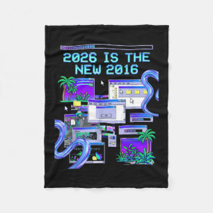 De Kunst 2016 Vaporwave Pixel Computer Esthetiek Fleece Deken