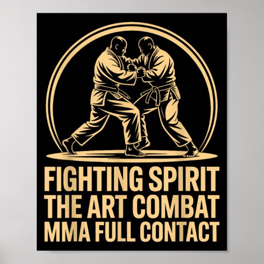 De Kunst Combat MMA Full Contact Karate Martial Ar Poster (Voorkant)