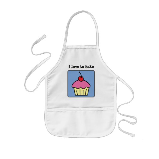 De Kunst Cupcake die van de Klem van de cartoon Kinder Schort (Voorkant)
