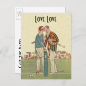 De Kunst Deco Liefde en Romance, sparen de Datum! Aankondigingskaart (Voorkant / Achterkant)