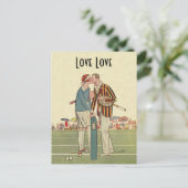 De Kunst Deco Liefde en Romance, sparen de Datum! Aankondigingskaart (Staand voorkant)