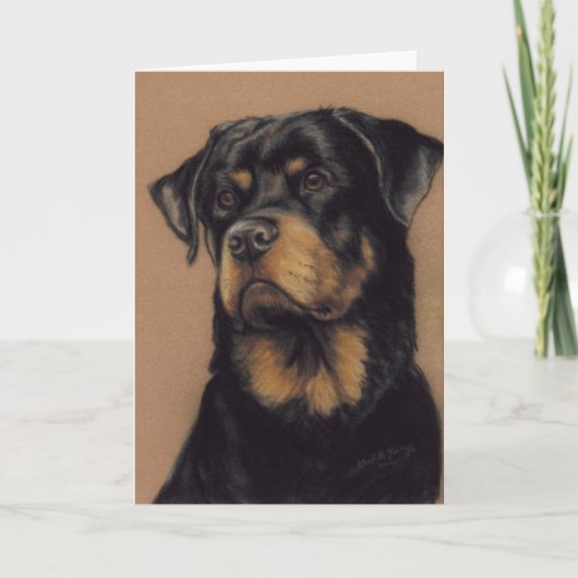 De Kunst Lege Notecard van de Hond "Rottweiler" Kaart (Voorkant)