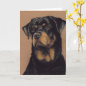 De Kunst Lege Notecard van de Hond "Rottweiler" Kaart (Gele Bloem)