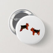 De Kunst Leuke Terriers van honden Ronde Button 5,7 Cm (Voorkant /achterkant)