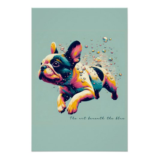 De kunst onder het blauw perfect poster (Voorkant)