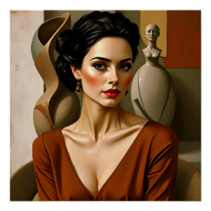 De kunst tussen ons – kleurrijk portret perfect poster