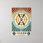 De kunst uit het atoomtijdperk van de vorige eeuw canvas afdruk (Voorkant)