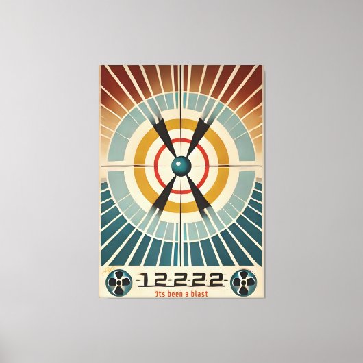 De kunst uit het atoomtijdperk van de vorige eeuw canvas afdruk (Voorkant)