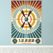 De kunst uit het atoomtijdperk van de vorige eeuw canvas afdruk (Insitu (Houten vloer))