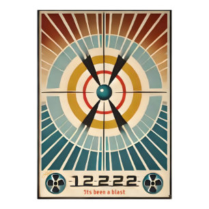 De kunst uit het atoomtijdperk van de vorige eeuw  foto afdruk