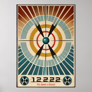 De kunst uit het atoomtijdperk van de vorige eeuw  poster