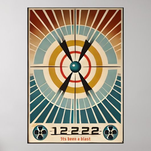 De kunst uit het atoomtijdperk van de vorige eeuw  poster (Voorkant)