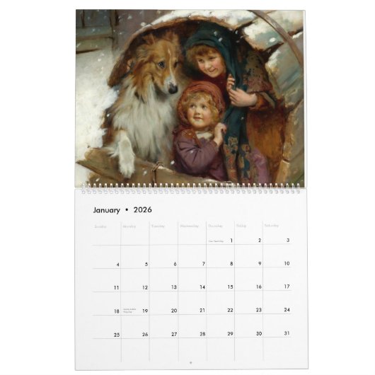 De kunst van Arthur John Elsley Kalender (Jan 2026)