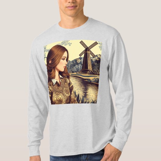 De kunst van Balinese Batik kleurrijke wandtapijt  T-shirt (Voorkant)