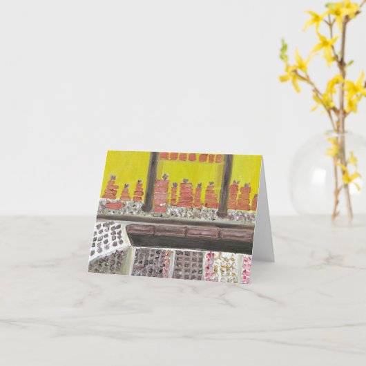 DE KUNST VAN CHOCOLAT NOTECARD KAART (Gele Bloem)
