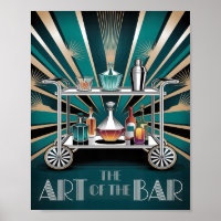 De Kunst van de Bar Art Deco Cocktail Kar