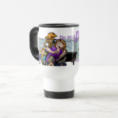 De kunst van de Dee Fish Reisbeker (Voorkant links)