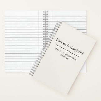 De kunst van de eenvoud Franse chic minimalistisch Notitieboek