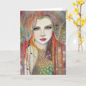 De Kunst van de Fantasie van de Vrouw van de Kaart (Gele Bloem)