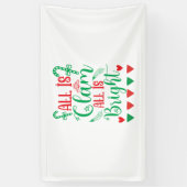 De kunst van de Kerstmis allen is helder Spandoek (Verticaal)