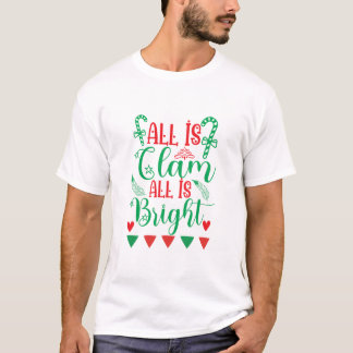 De kunst van de Kerstmis allen is helder T-shirt