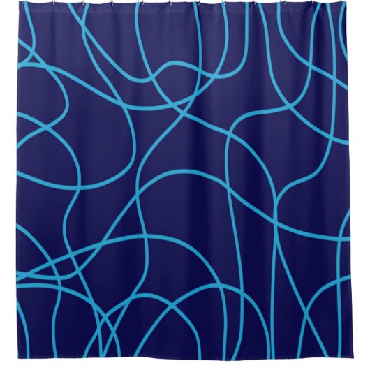 De Kunst van de lijn in het Contrasting Onduidelij Douchegordijn (Voorkant)
