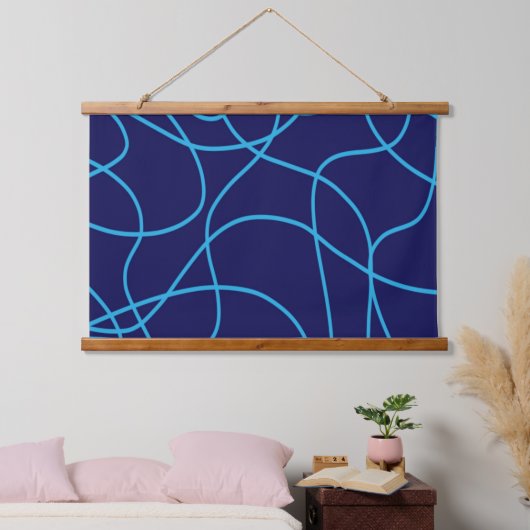 De Kunst van de lijn in het Contrasting Onduidelij Hangend Wandkleed (Slaapkamer)
