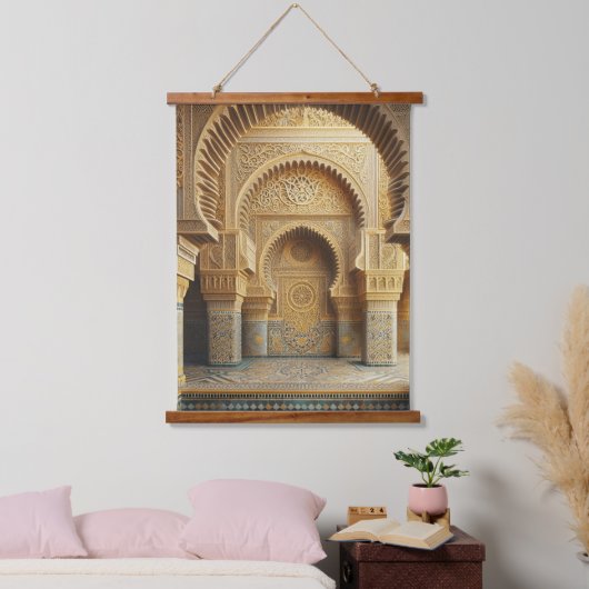 De kunst van de Marokkaanse architectuur Zellige - Hangend Wandkleed (Slaapkamer)