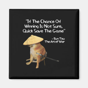 De kunst van de oorlog meme gamer gaming samoerai magneet